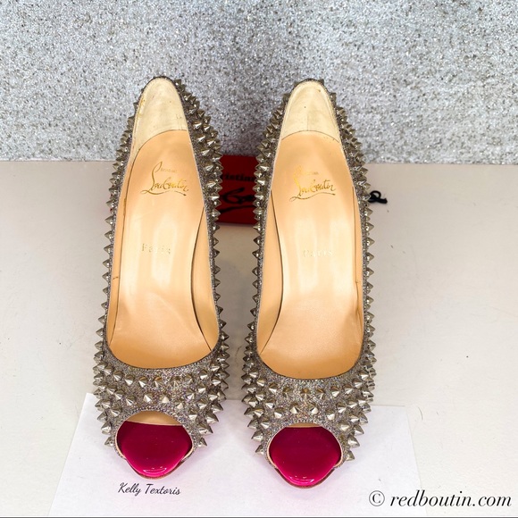 Christian Louboutin Very Prive Spiked Pumps - Picture 4 of 8